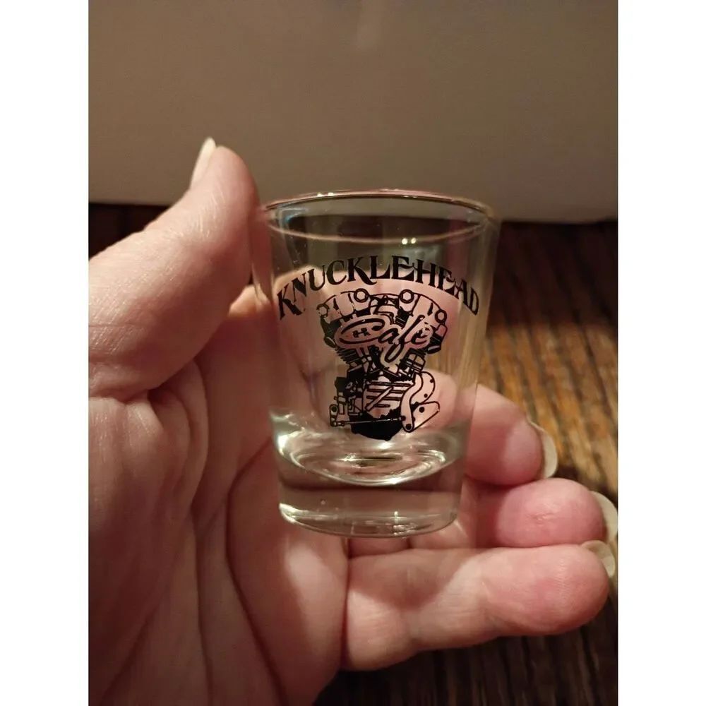 Knucklehead Cafe Rockmart GA Shot Glass Barware Collectible